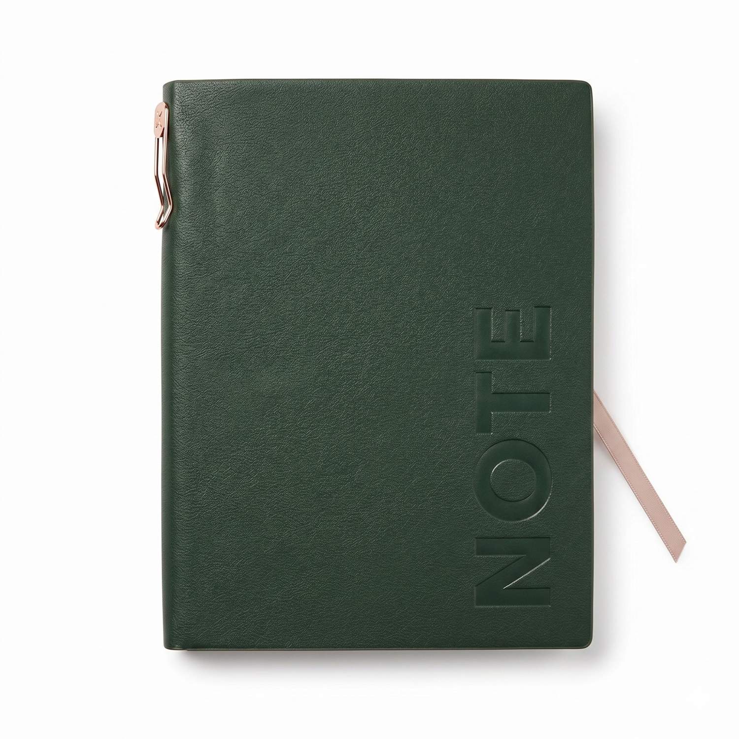 A5 Premium Green Leather Diary Notebook with Metal Ball Pen thumbnail 2