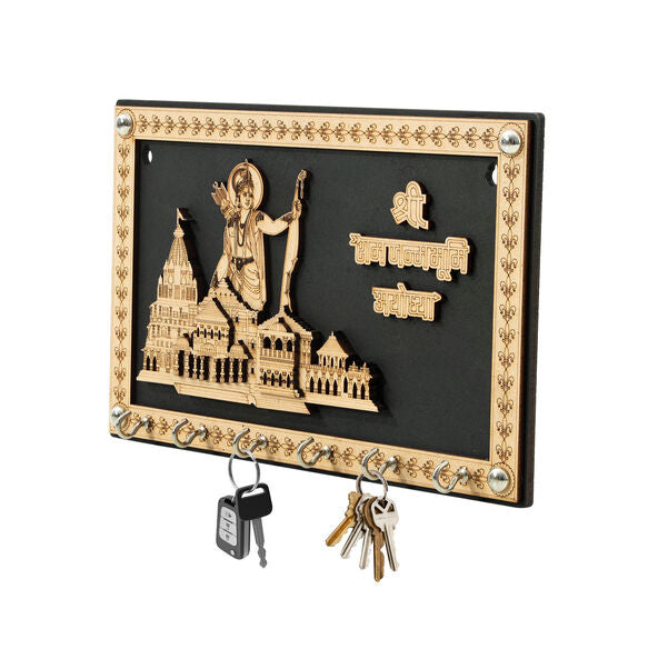 Ayodhya Ram Mandir Wooden Key Hold thumbnail 3