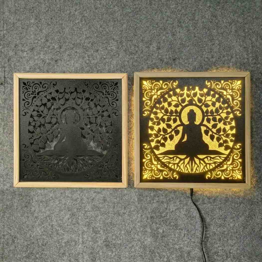 Buddha LED Wall Decor Frame thumbnail 3