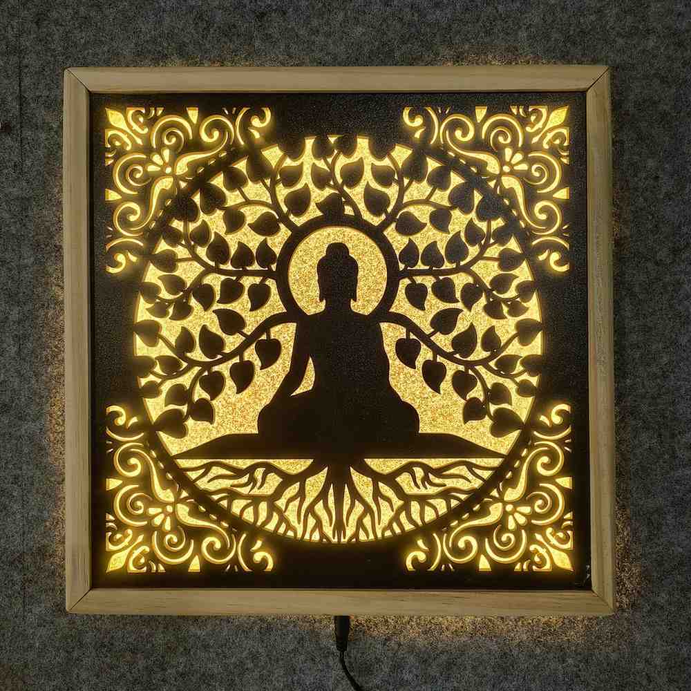 Buddha LED Wall Decor Frame thumbnail 4