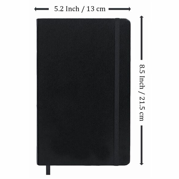 Classic Black PU Leather Notebook Journal for Men and Women, Premium… thumbnail 2