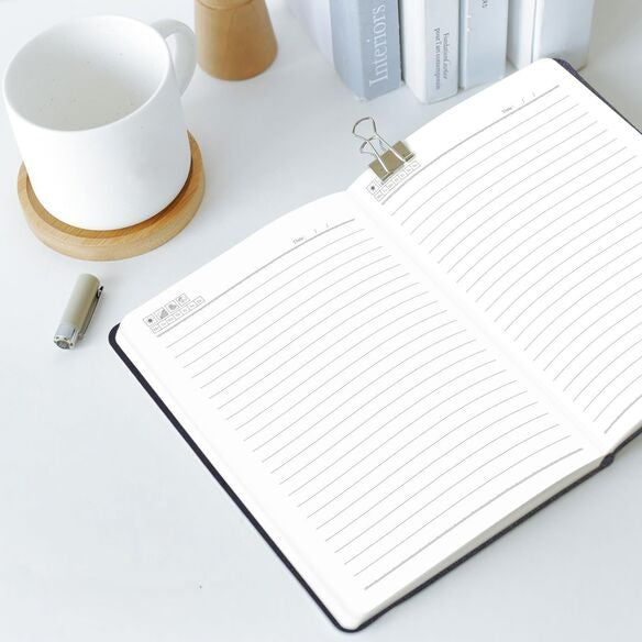 Classic Black PU Leather Notebook Journal for Men and Women, Premium… thumbnail 3