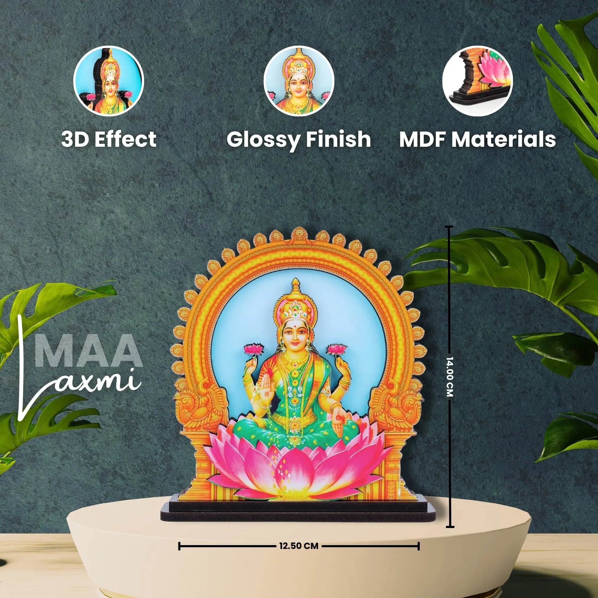 Divine Cultural Wooden 3D Statue Perfect for Pooja Room Home Decore… thumbnail 2