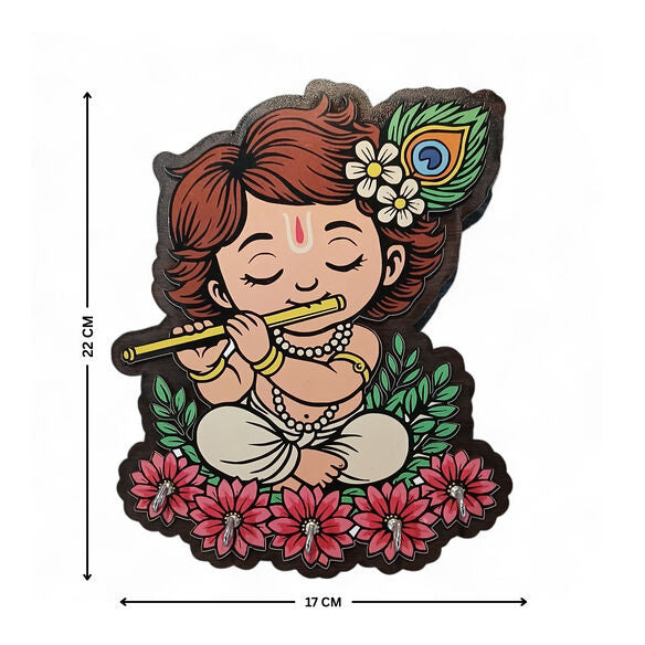 Krishna Wooden Key Holder for Wall thumbnail 2