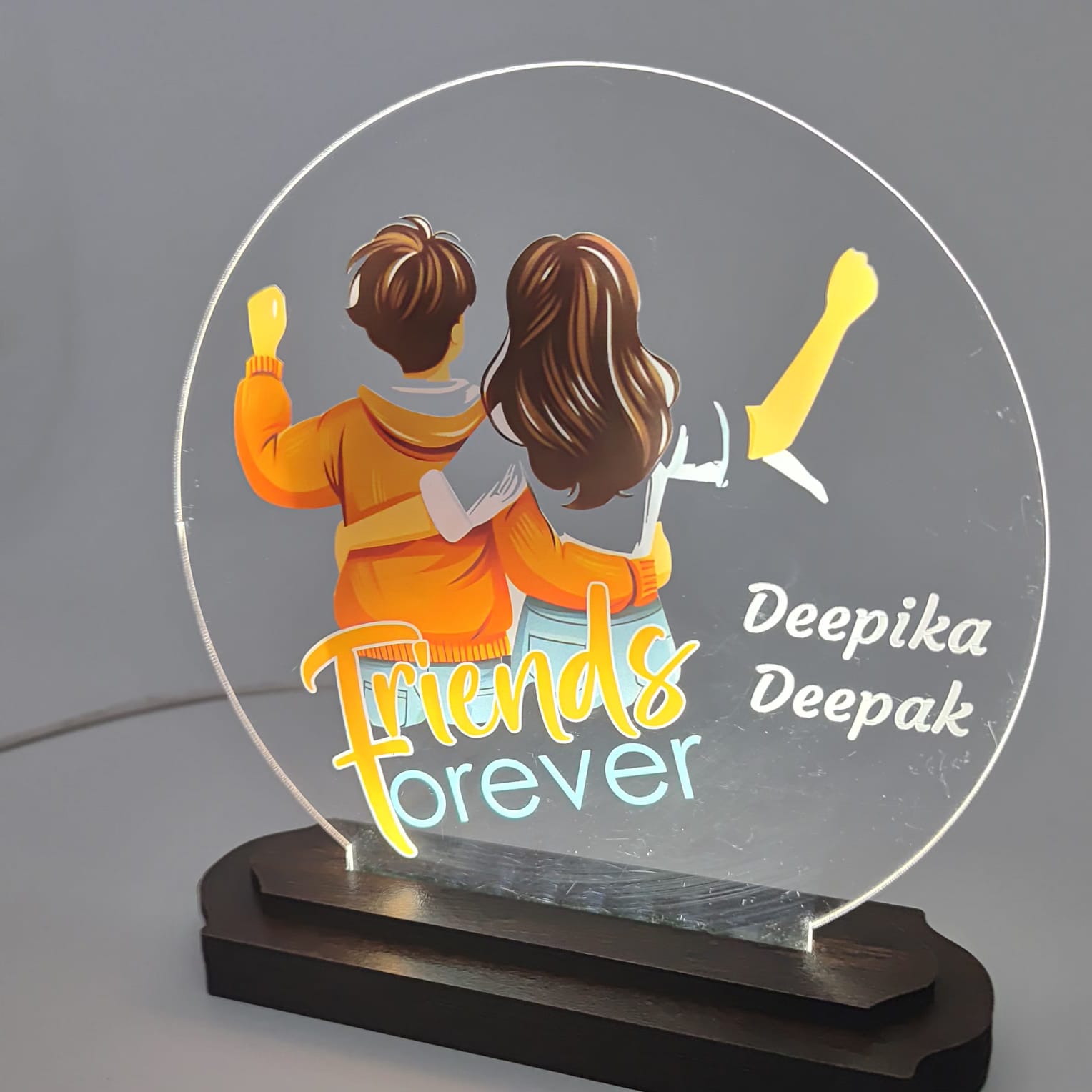 LASER ART Customized LED Acrylic Night Lamp for Friends thumbnail 3