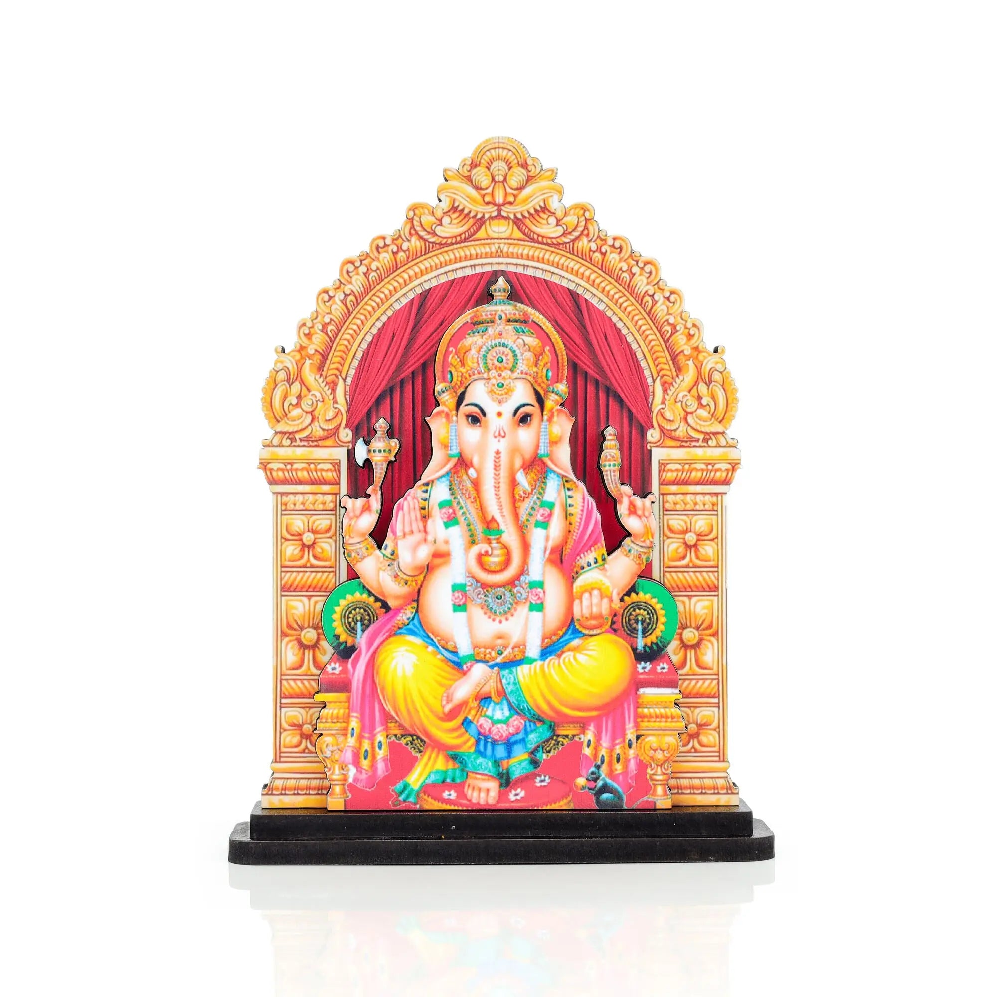 LASER ART Divine Cultural Wooden 3D Statue Perfect for Pooja Room Home… thumbnail 3