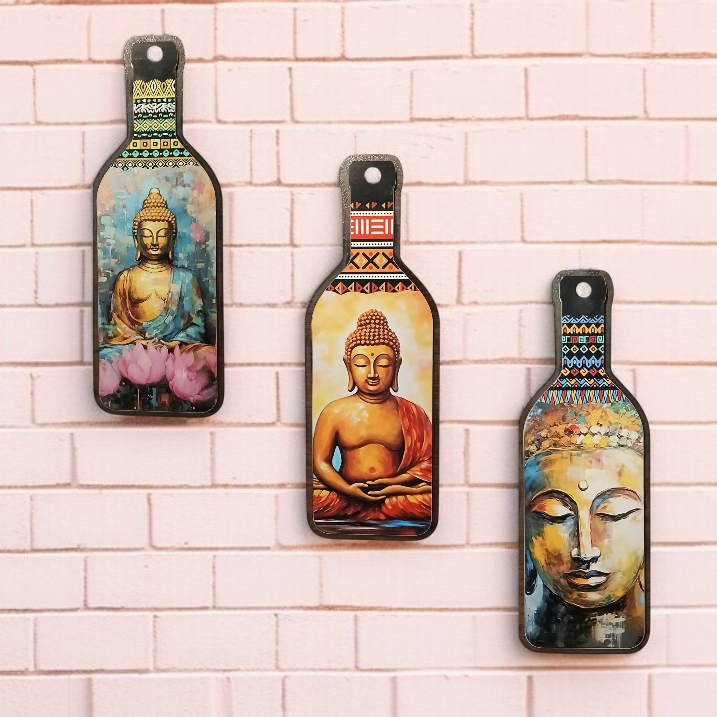 Meditating Gautam Buddha Wooden Wall Hanging thumbnail 3