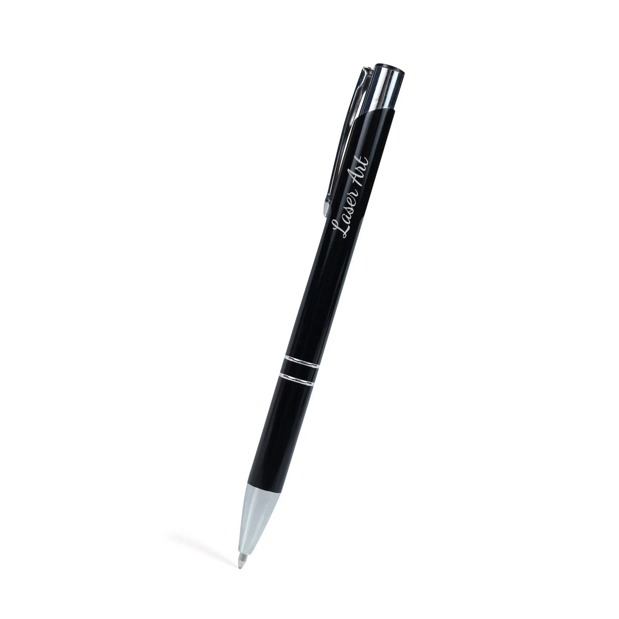 Personalized Black Pen with Silver Trim and Love Imprint - A Thoughtful… thumbnail 2
