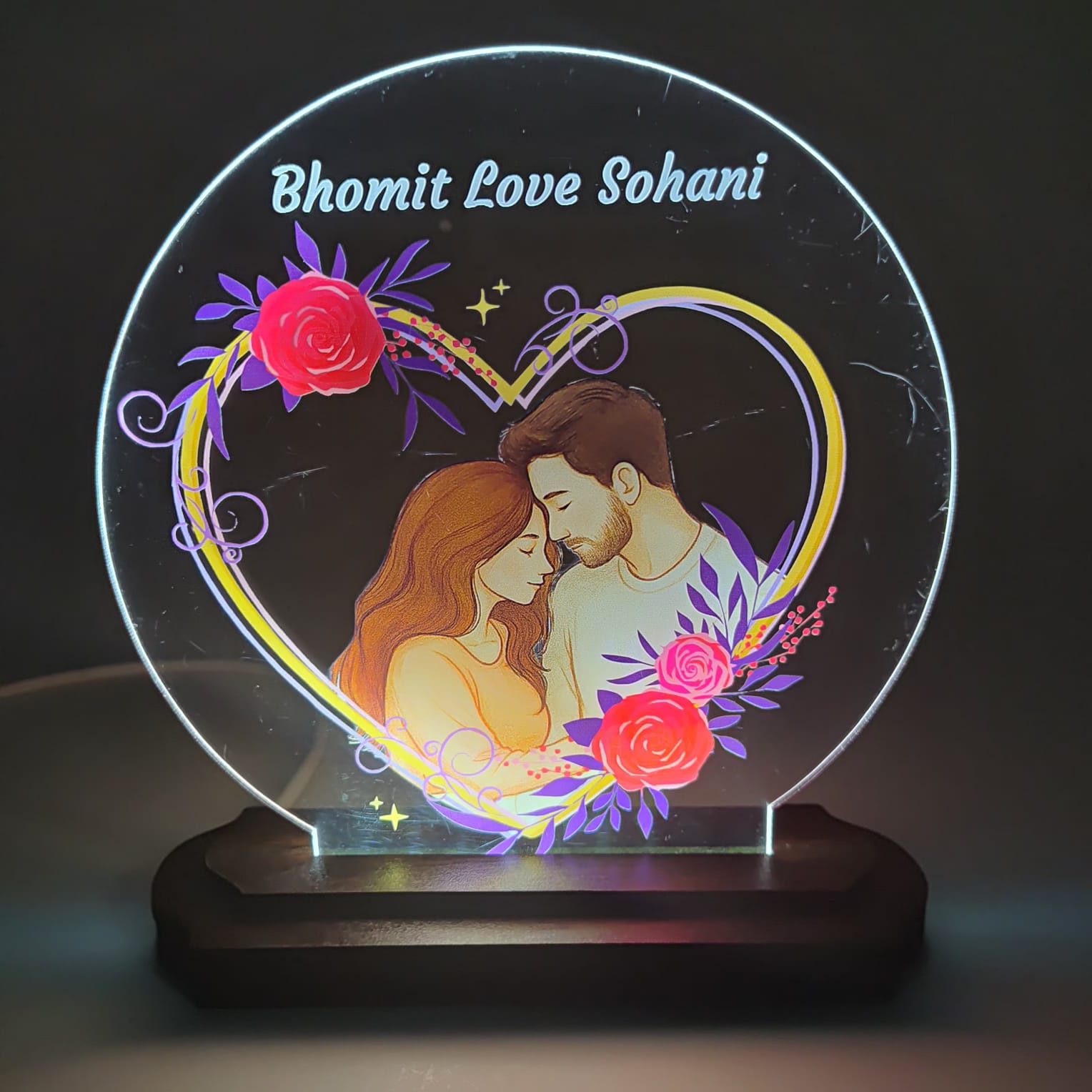 Personalized Couple LED Night Lamp thumbnail 2