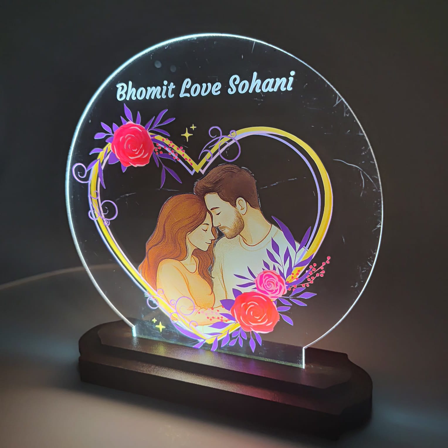 Personalized Couple LED Night Lamp thumbnail 4