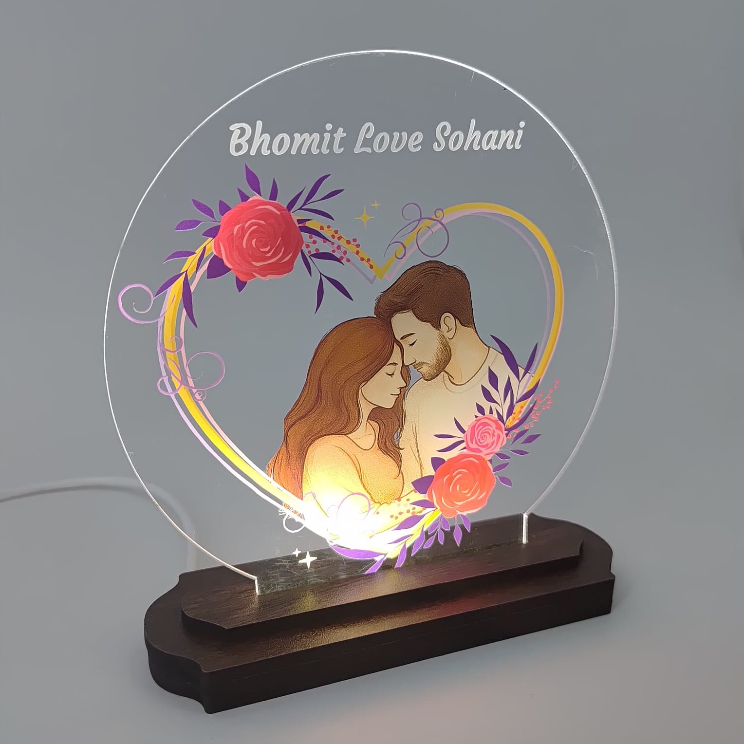 Personalized Couple LED Night Lamp thumbnail 6