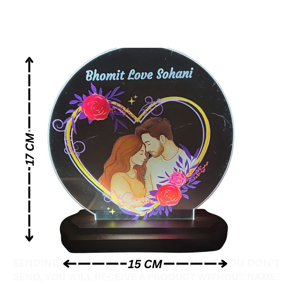 Personalized Couple LED Night Lamp thumbnail 7