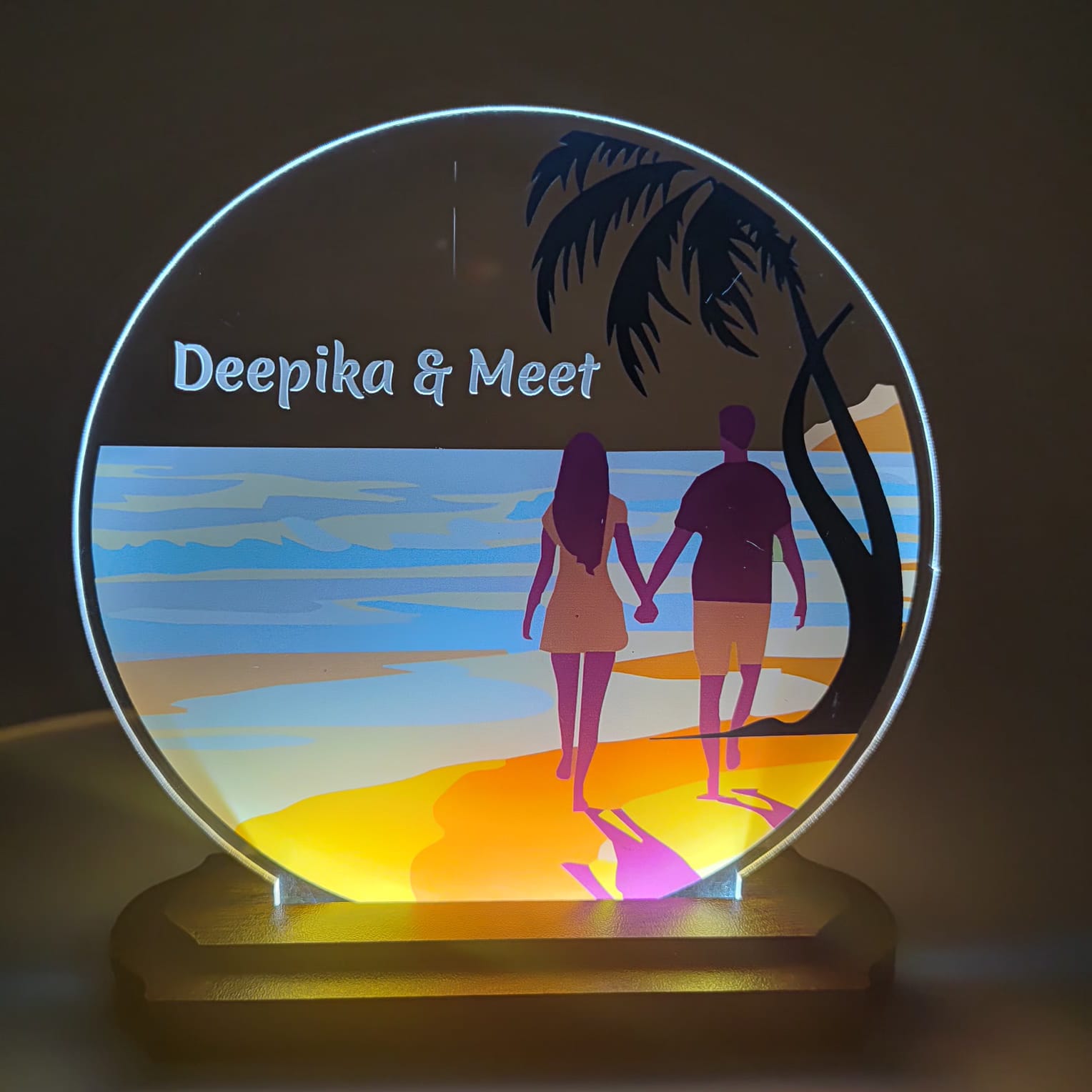 LASER ART Personalized LED Acrylic Night Lamp thumbnail 2