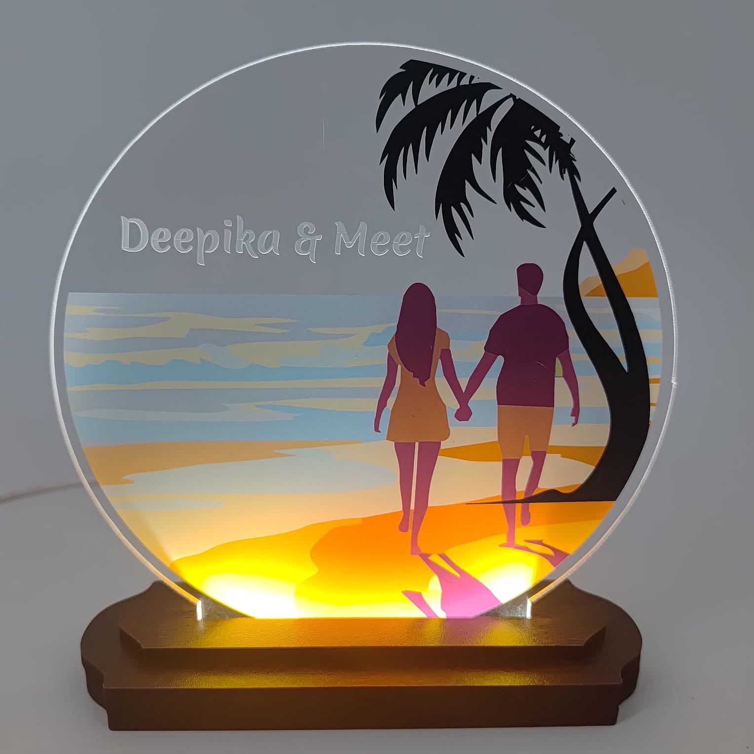 LASER ART Personalized LED Acrylic Night Lamp thumbnail 3