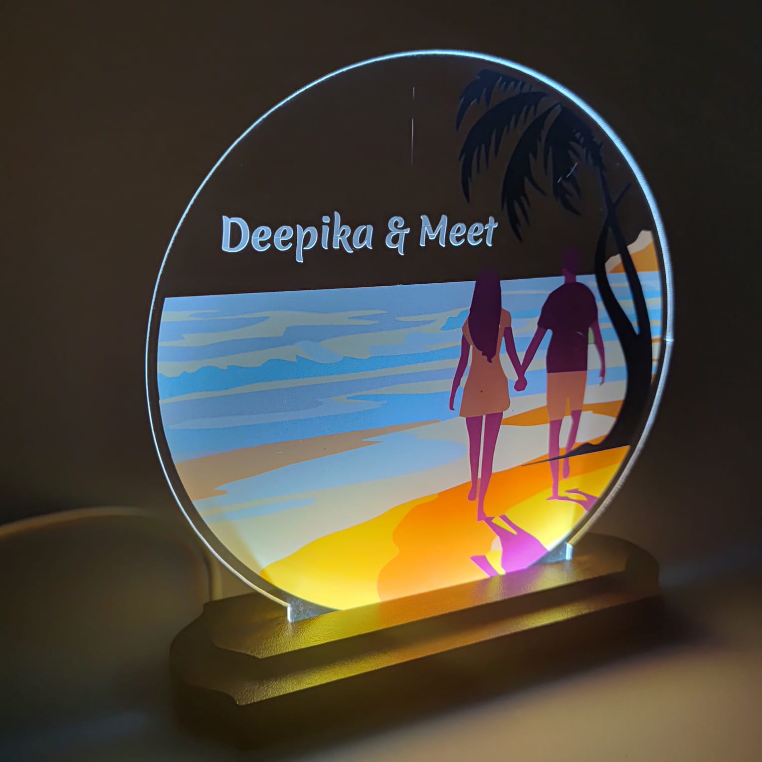 LASER ART Personalized LED Acrylic Night Lamp thumbnail 4