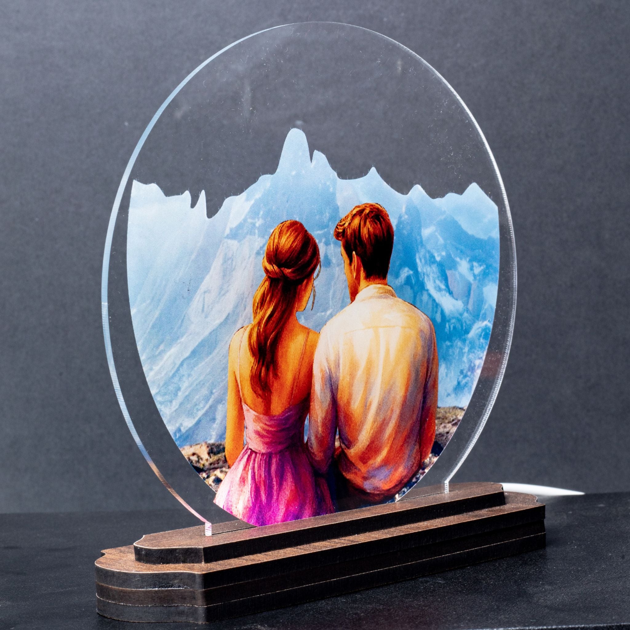 Personalized LED Night Lamp | Engraved Acrylic Table Lamp for Bedroom, Study Desk, Office | Customized Gift for Couples | Unique LED Lamp for Living Room, Study Room & Décor