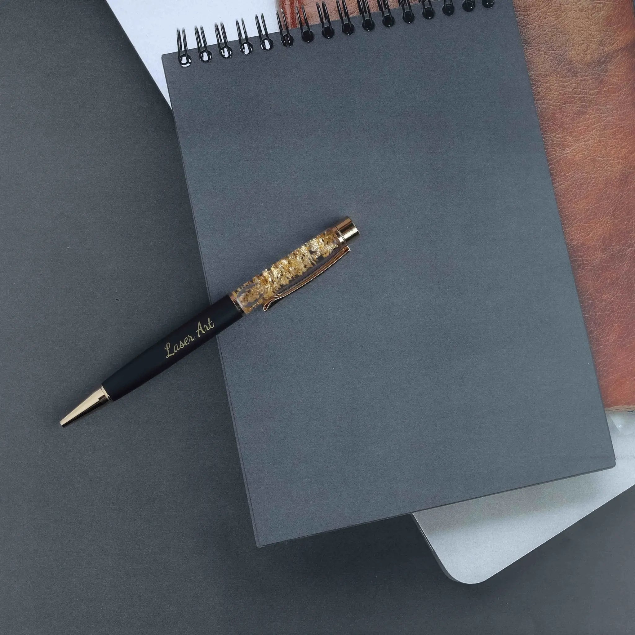 Professional Black Pen with Gold Trim and Personalized Engraving by… thumbnail 2