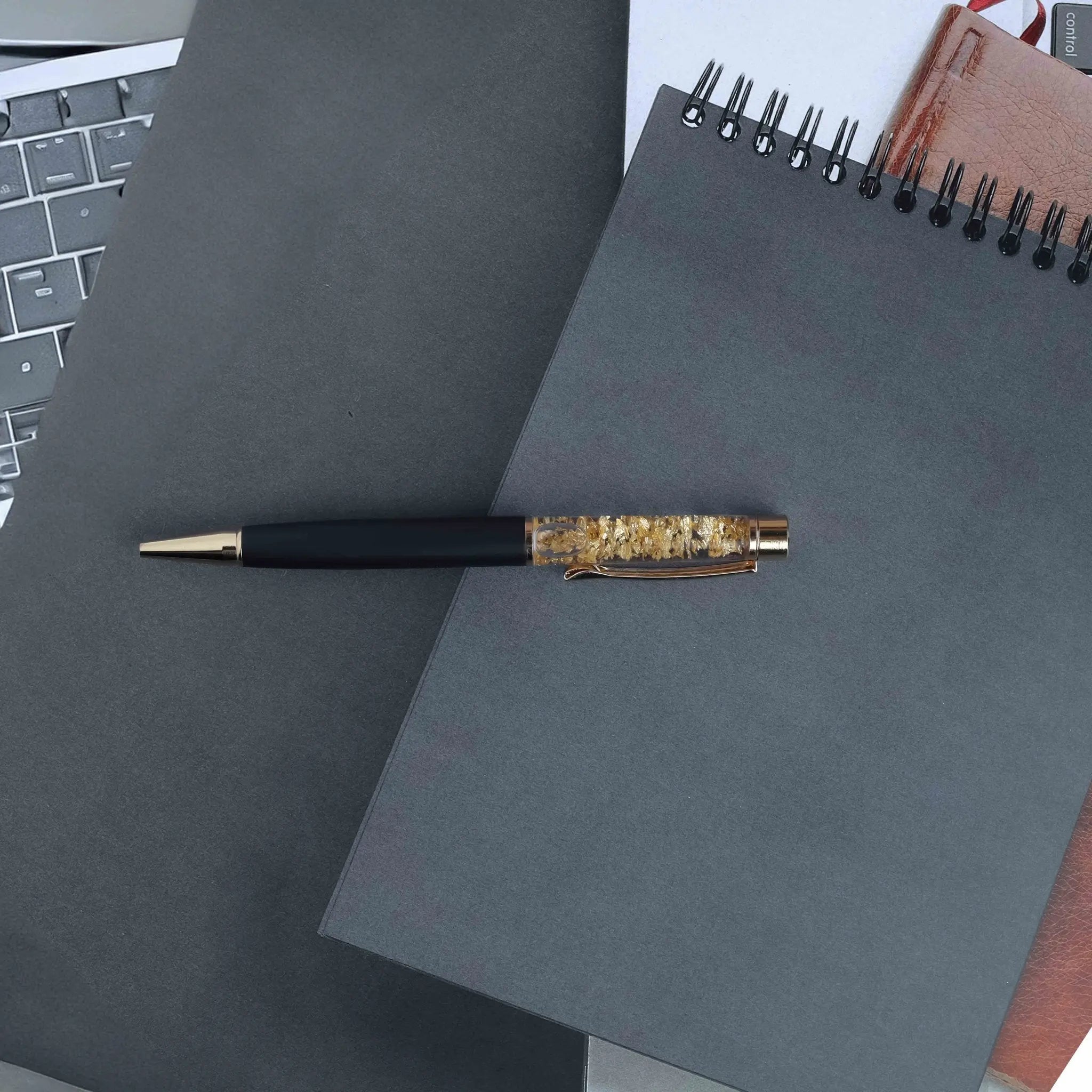 Professional Black Pen with Gold Trim and Personalized Engraving by… thumbnail 4