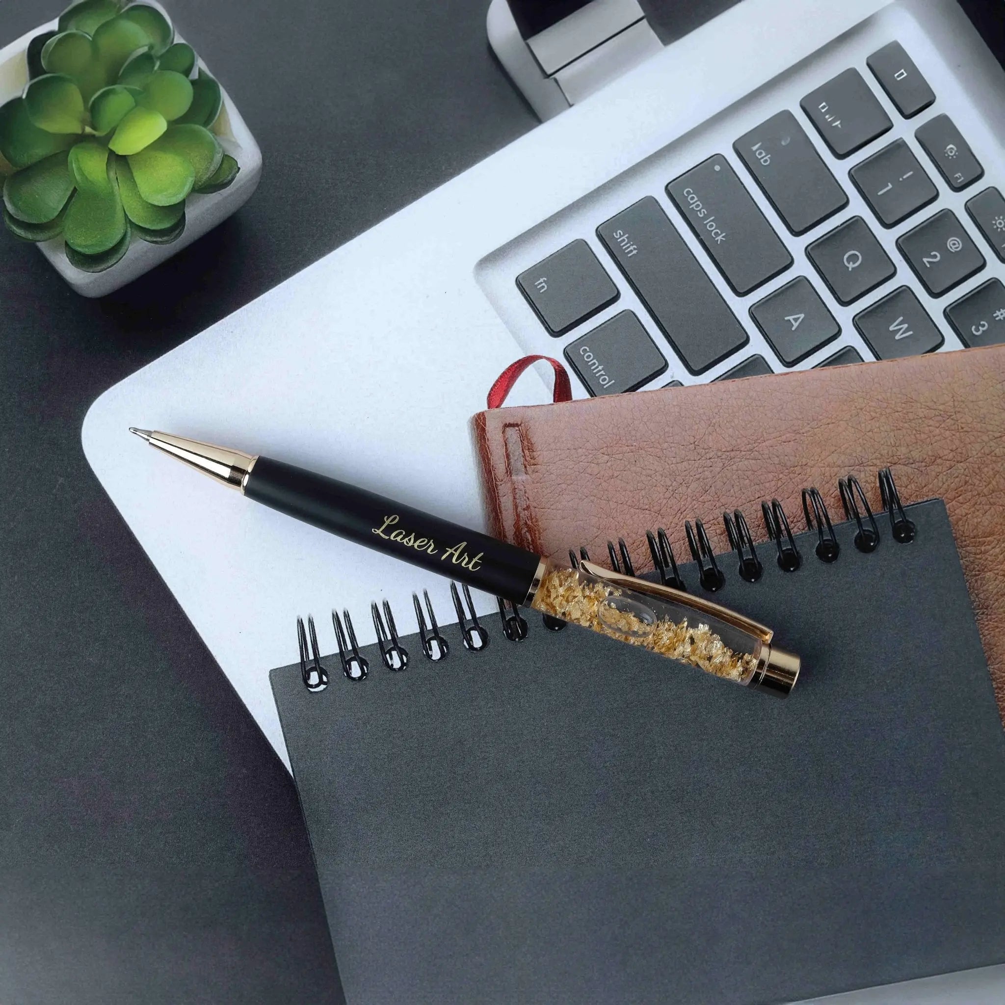 Professional Black Pen with Gold Trim and Personalized Engraving by… thumbnail 5