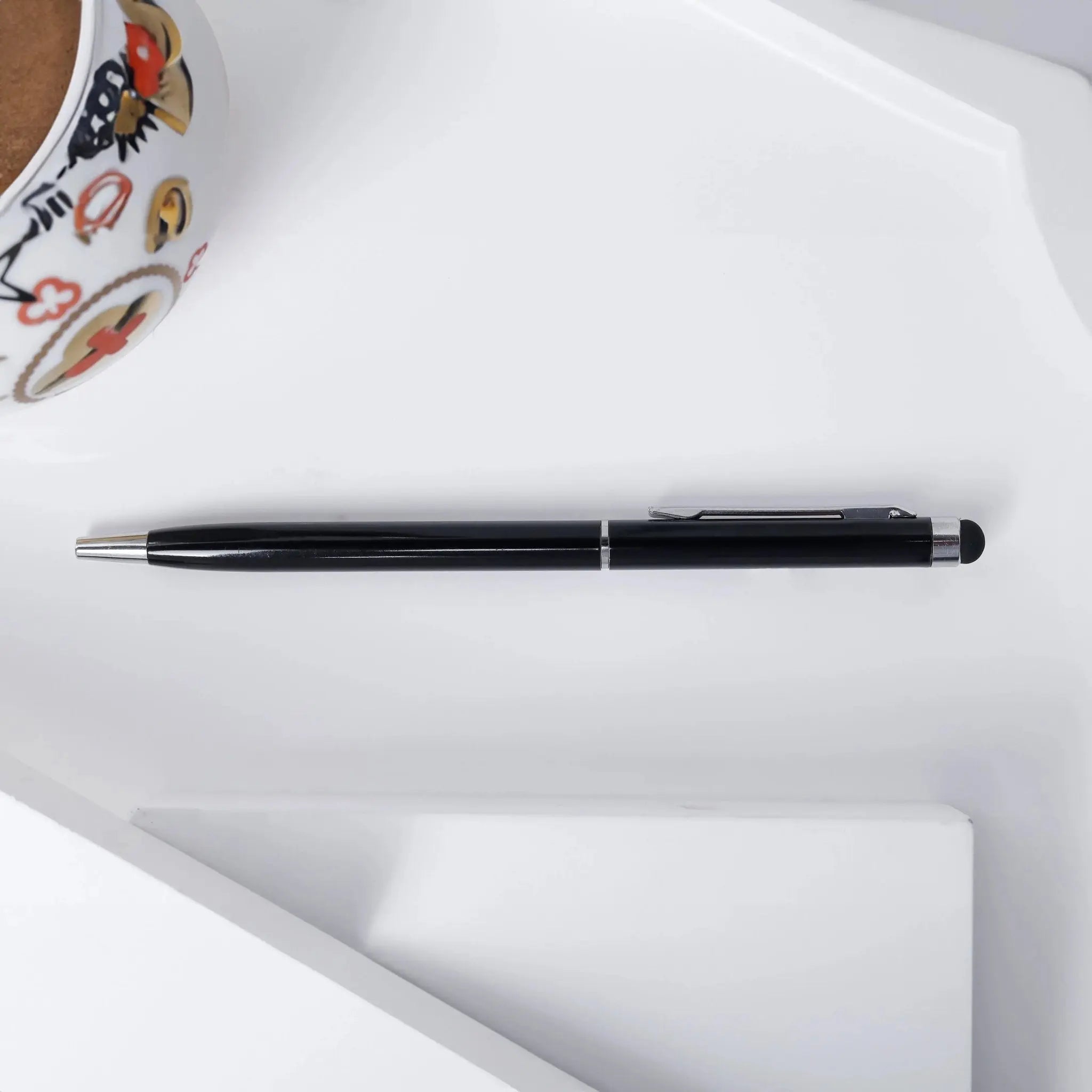 Refined Black Personalized Pen with Stylus Tip - Modern Functionality… thumbnail 4