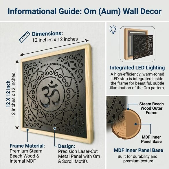 OM Wall Hanging Lighting Frame thumbnail 4