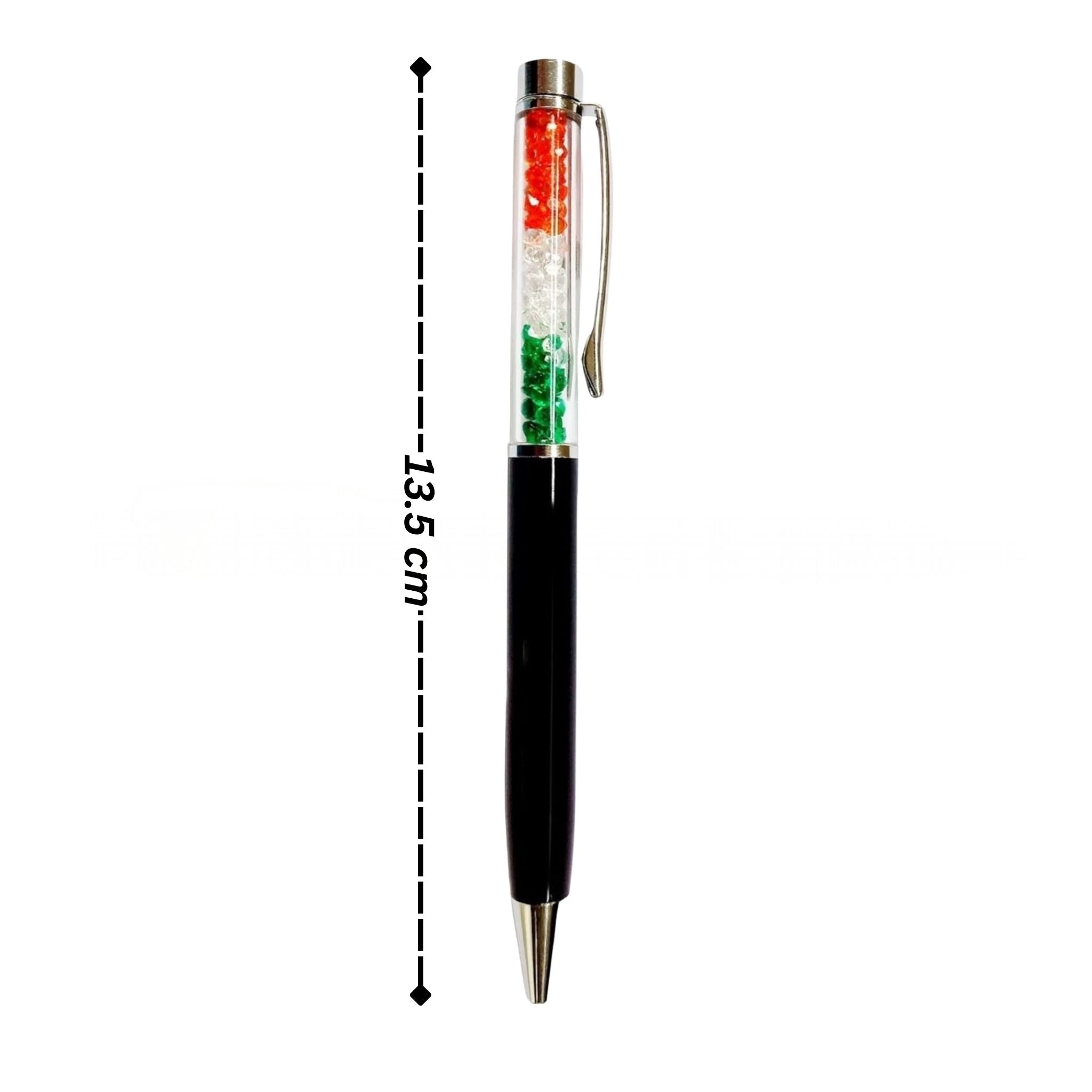 Personalized Indian Tricolor Crystal Pen thumbnail 3