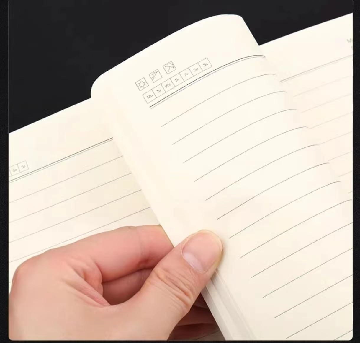 Premium A5 Hardcover Leather Diary Notebook with Pen Holder Elastic… thumbnail 2