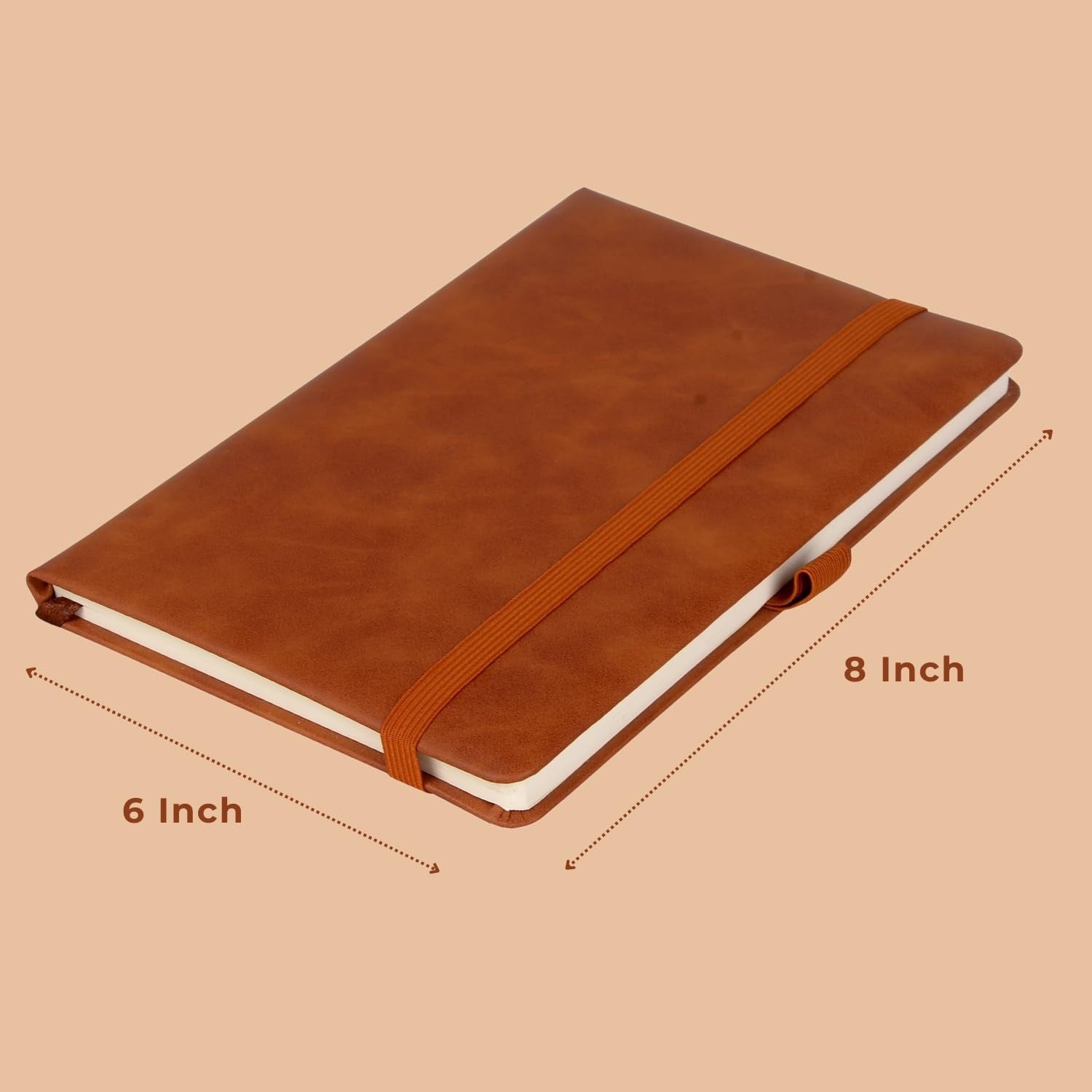 Premium A5 Hardcover Leather Diary Notebook with Pen Holder Elastic… thumbnail 4