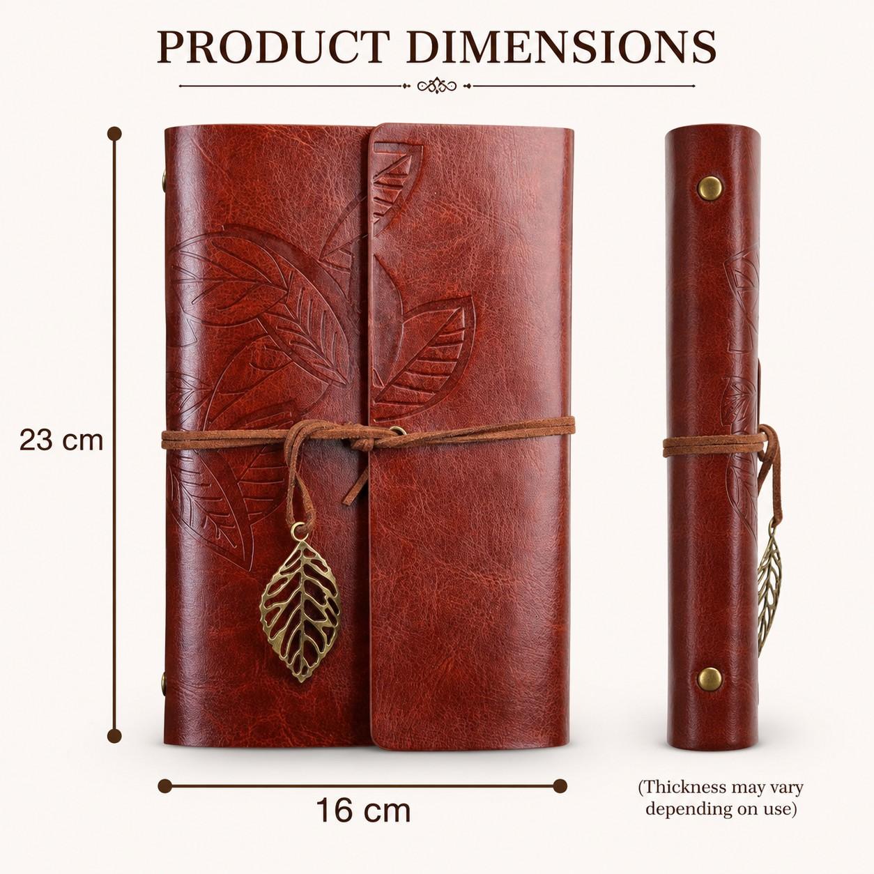 Premium Leather Diary Journal for Writing, Sketching & Travel thumbnail 2