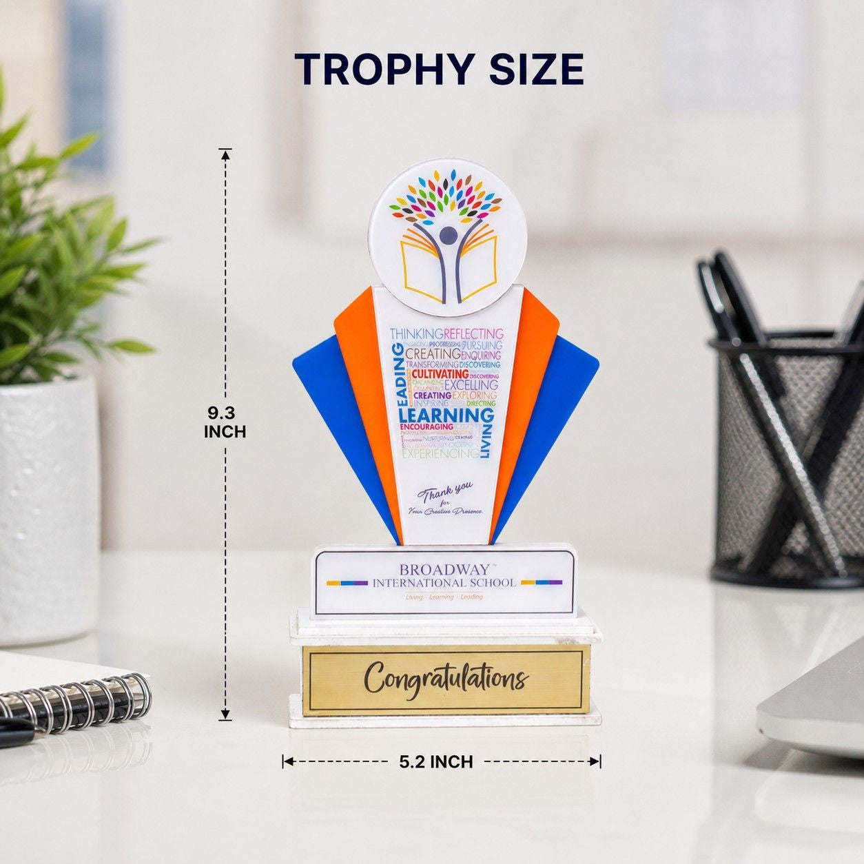 premium quality acrylic trophy thumbnail 3