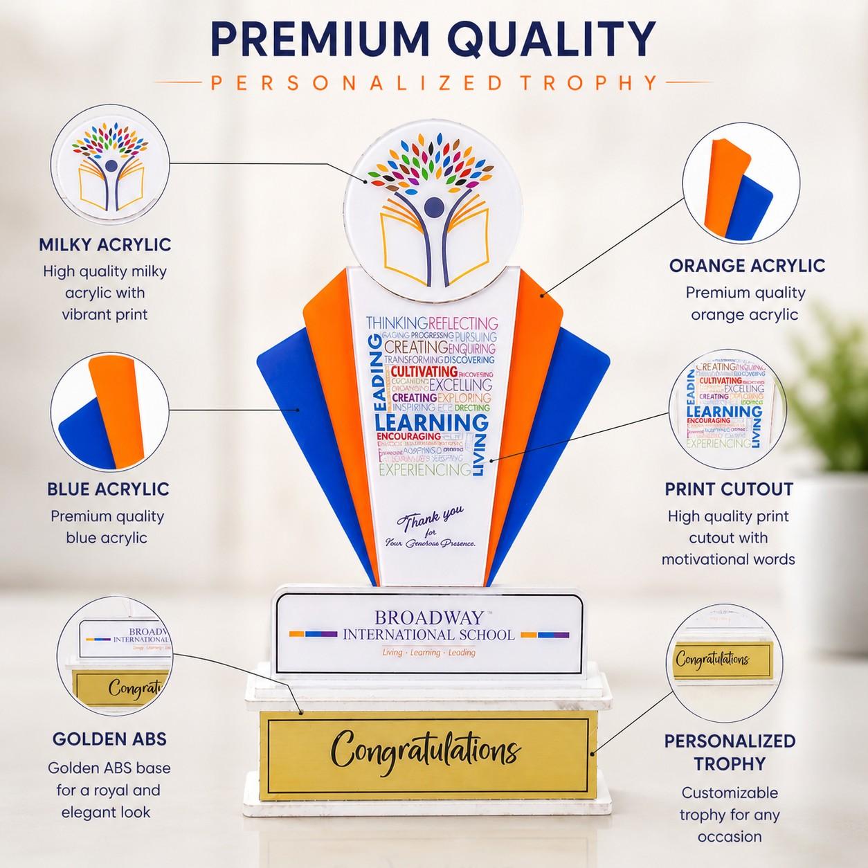 premium quality acrylic trophy thumbnail 4