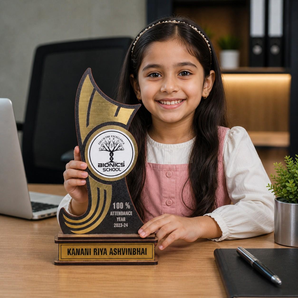premium wooden MDF trophy thumbnail 2