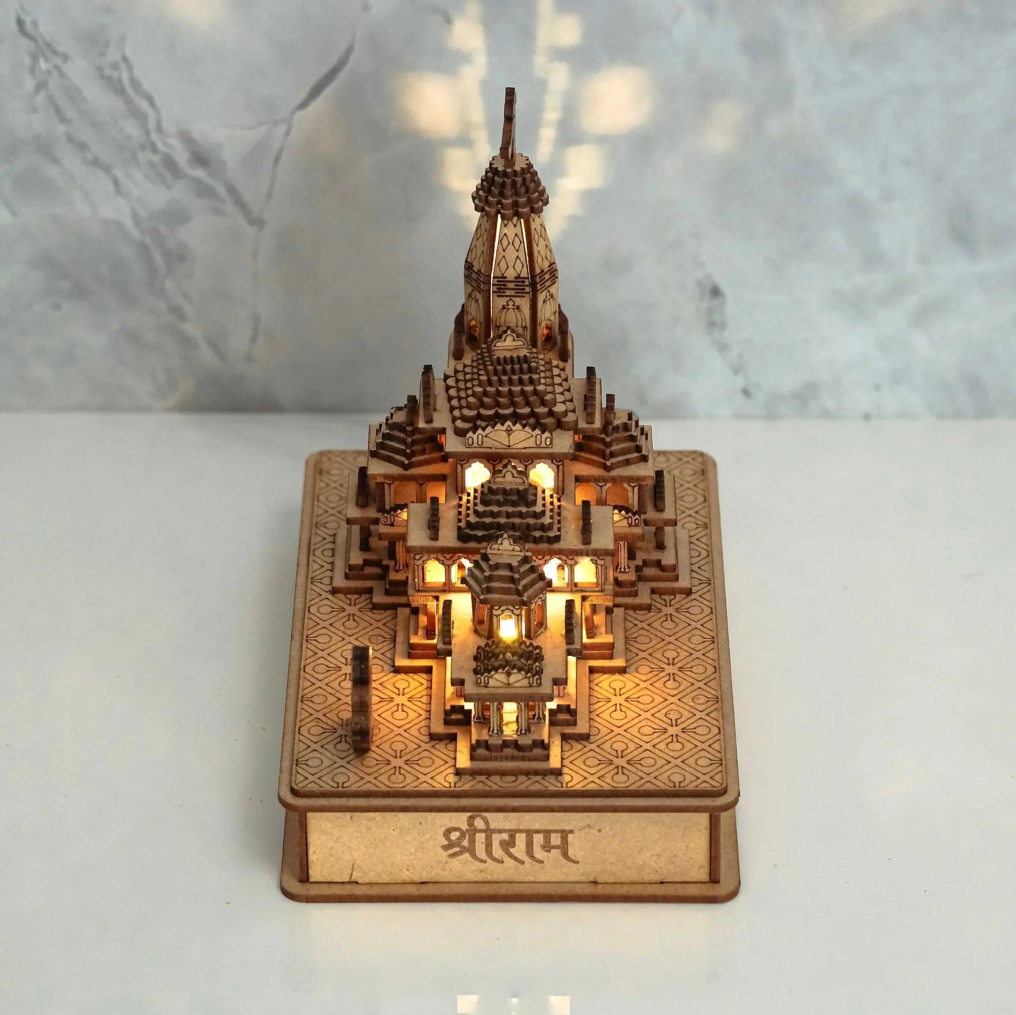Ram Mandir Ayodhya Model with LED Light and Power Adapter 3D Model with… thumbnail 2