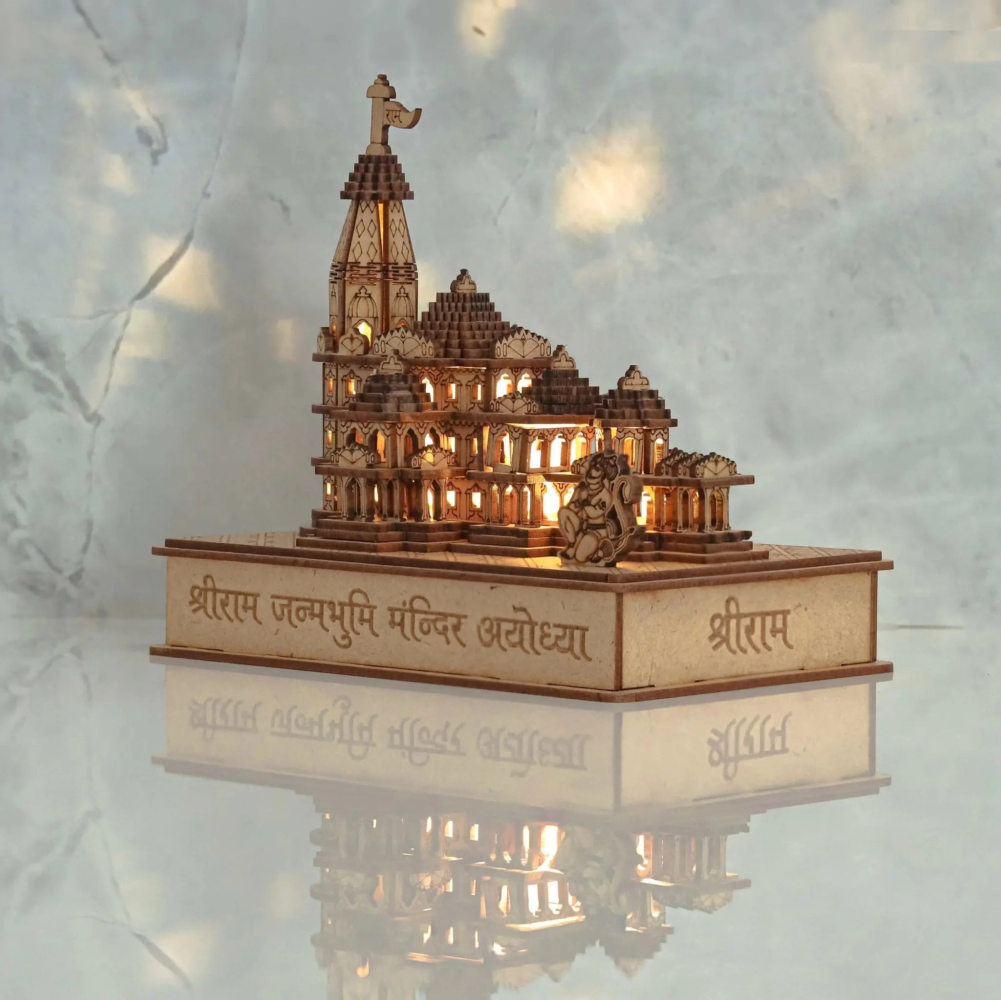 Ram Mandir Ayodhya Model with LED Light and Power Adapter 3D Model with… thumbnail 6