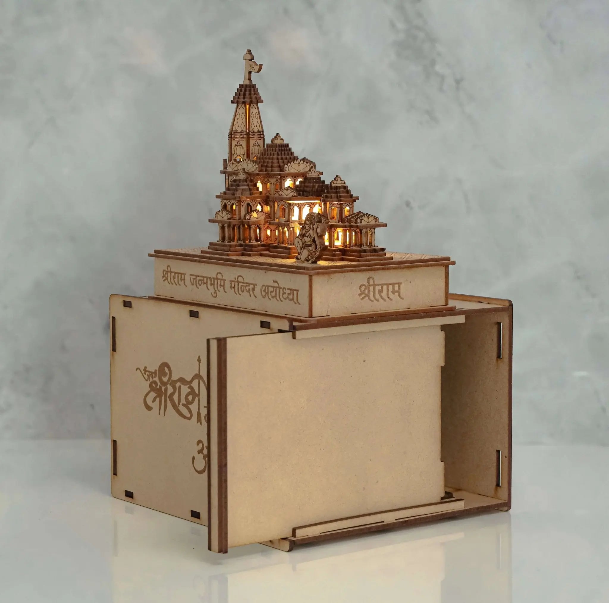 Ram Mandir Ayodhya Model with LED Light and Power Adapter 3D Model with… thumbnail 8