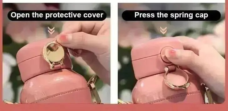 Stylish Mint Green Insulated Water Bottle with Crossbody Strap thumbnail 4