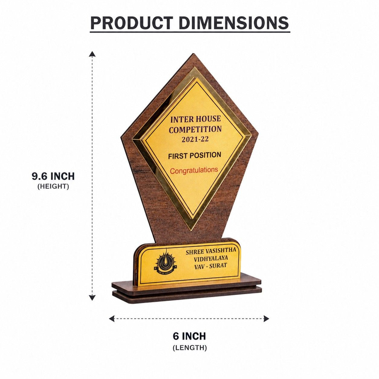 ustom Wooden Award Trophy thumbnail 3