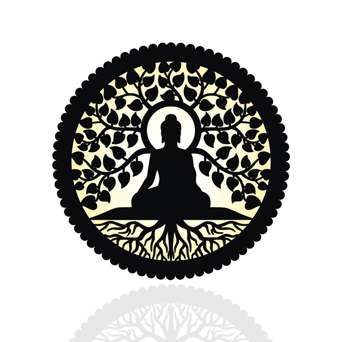Wooden Wall Decor Buddha Wall Lamp with LED Light thumbnail 6