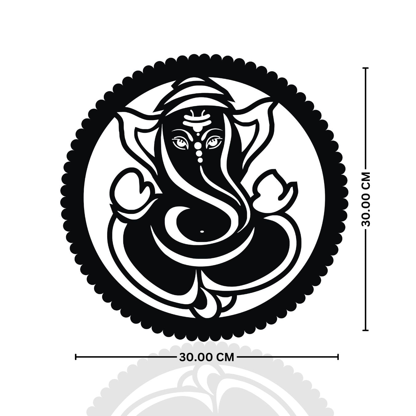 Wooden Ganesha frame LED Wall Decor Lamp thumbnail 5