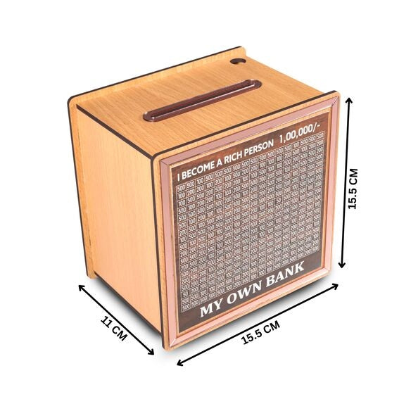 Money Bank Wooden with Savings Tracker thumbnail 5